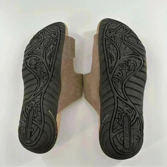 J sport by Jambu womens Carina sandals size 9 brown suede double buckle slides - Picture 7 of 12